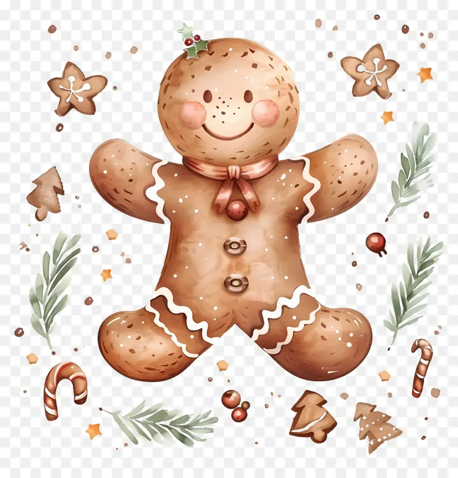 Gingerbread Adam，Zencefilli PNG