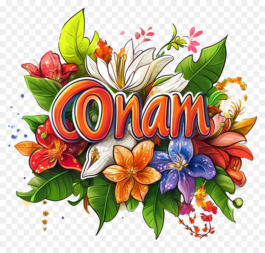 Onam，çiçekler PNG