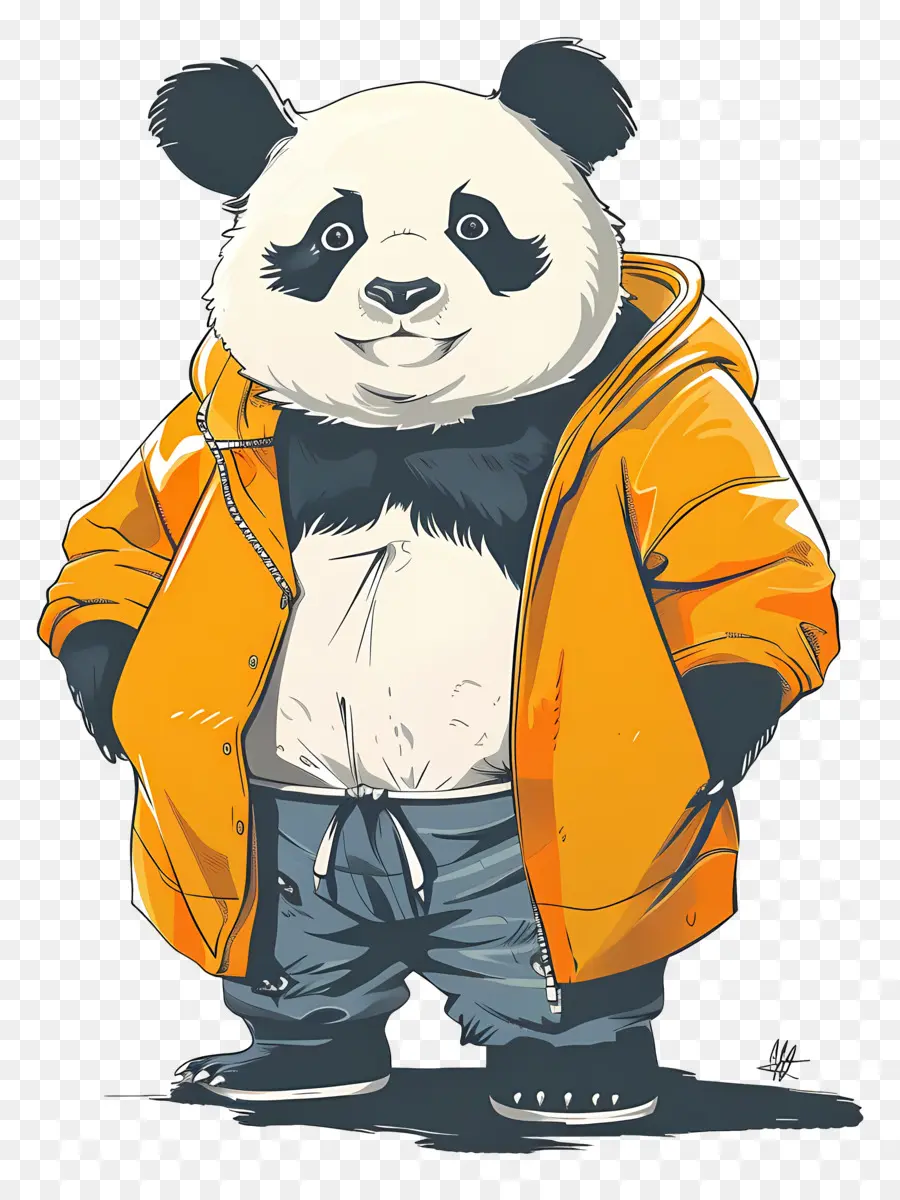 Panda，Ceketli Panda PNG