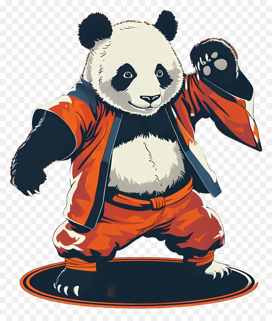 Panda，Dövüş Sanatları Kıyafetinde Panda PNG