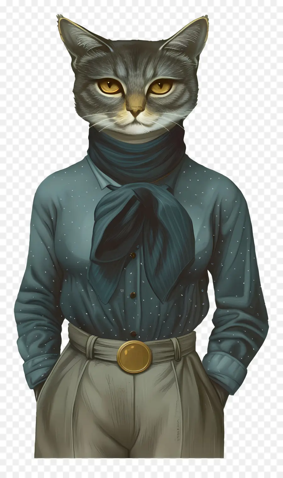 Karikatür Kedi，Giysili Kedi PNG