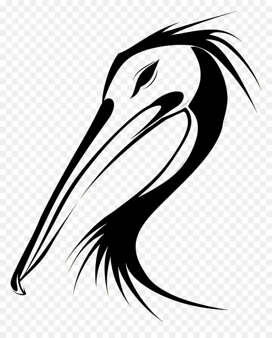 Pelican Başı，Stilize Kuş PNG