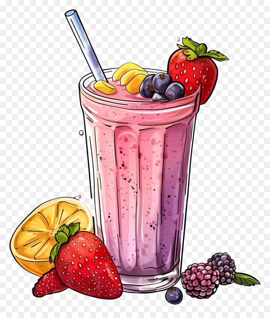 Güler Yüzlü，Meyveli Smoothie PNG