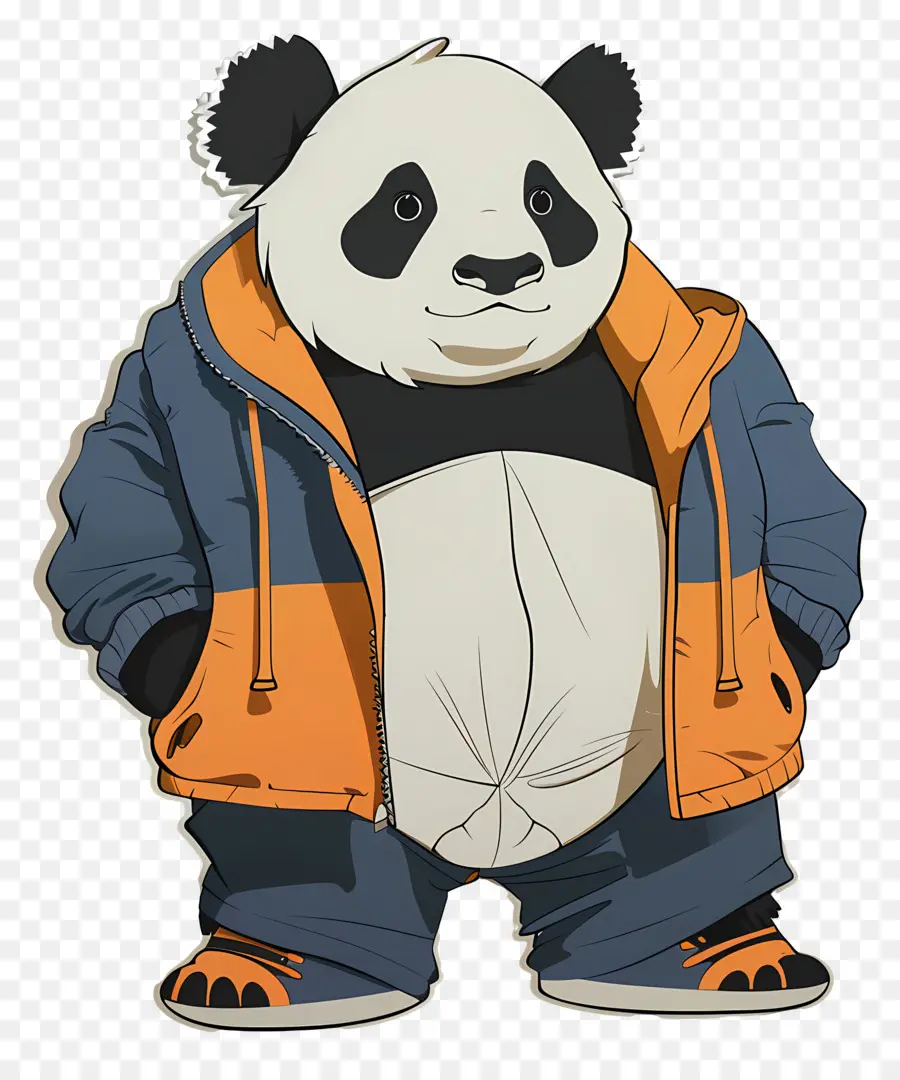 Panda，Ceketli Panda PNG