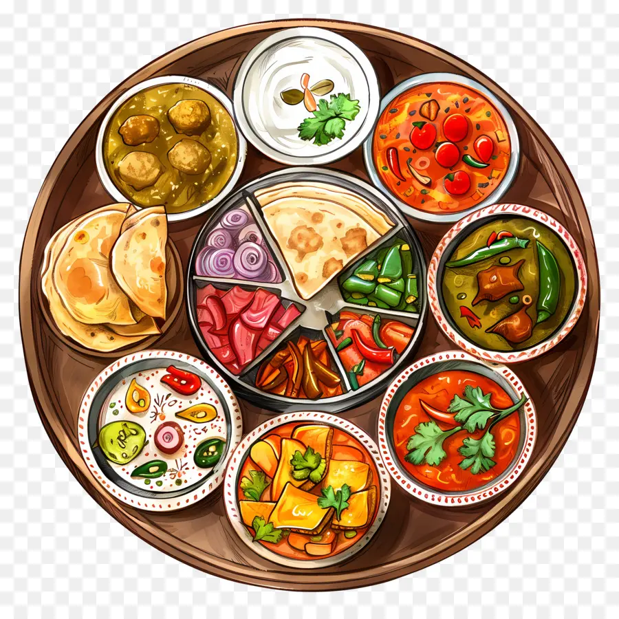 Hint Thali Tabağı，Thali PNG