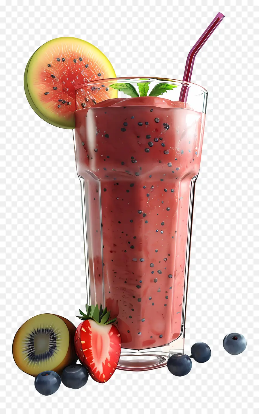 Güler Yüzlü，Meyveli Smoothie PNG