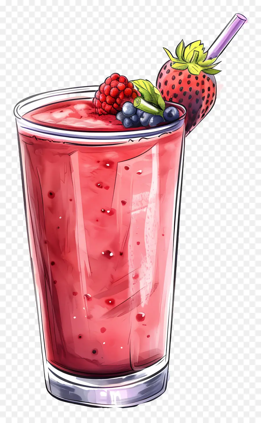 Güler Yüzlü，Meyveli Smoothie PNG