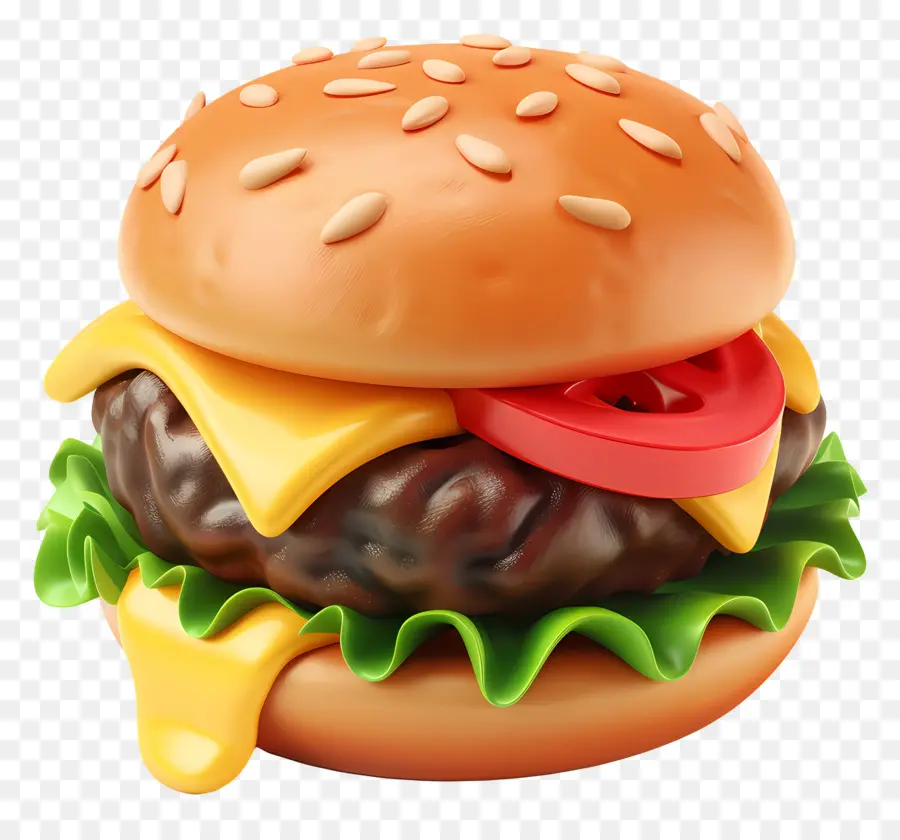 Cheeseburger，Hamburger PNG