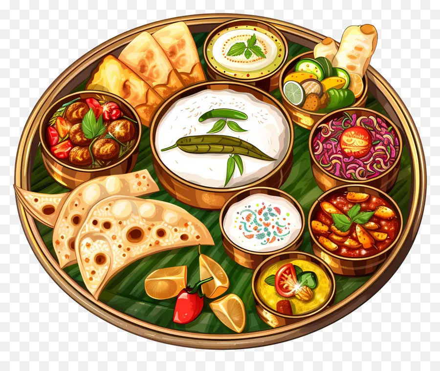 Hint Thali Platter，Hint Thali PNG