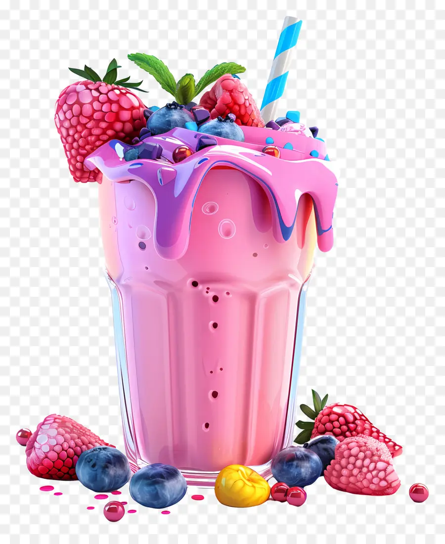 Güler Yüzlü，Meyveli Smoothie PNG