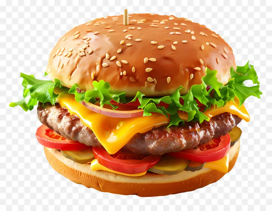 Cheeseburger，Hamburger PNG