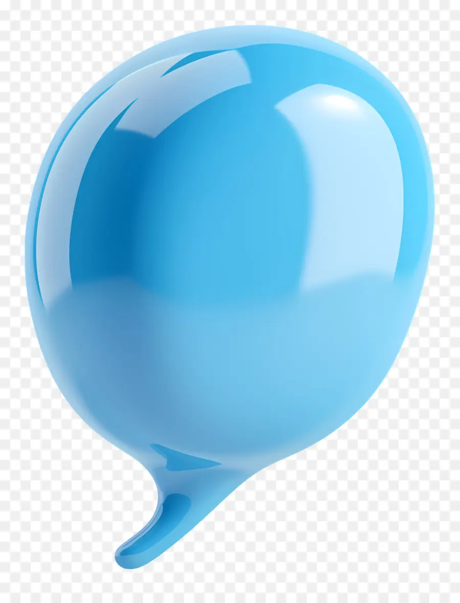 Konuşma Balonu，Mavi Balon PNG