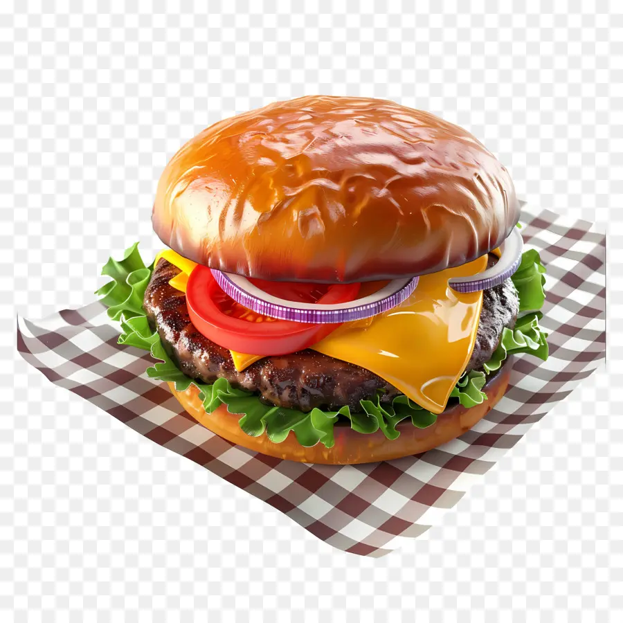 Cheeseburger，Hamburger PNG