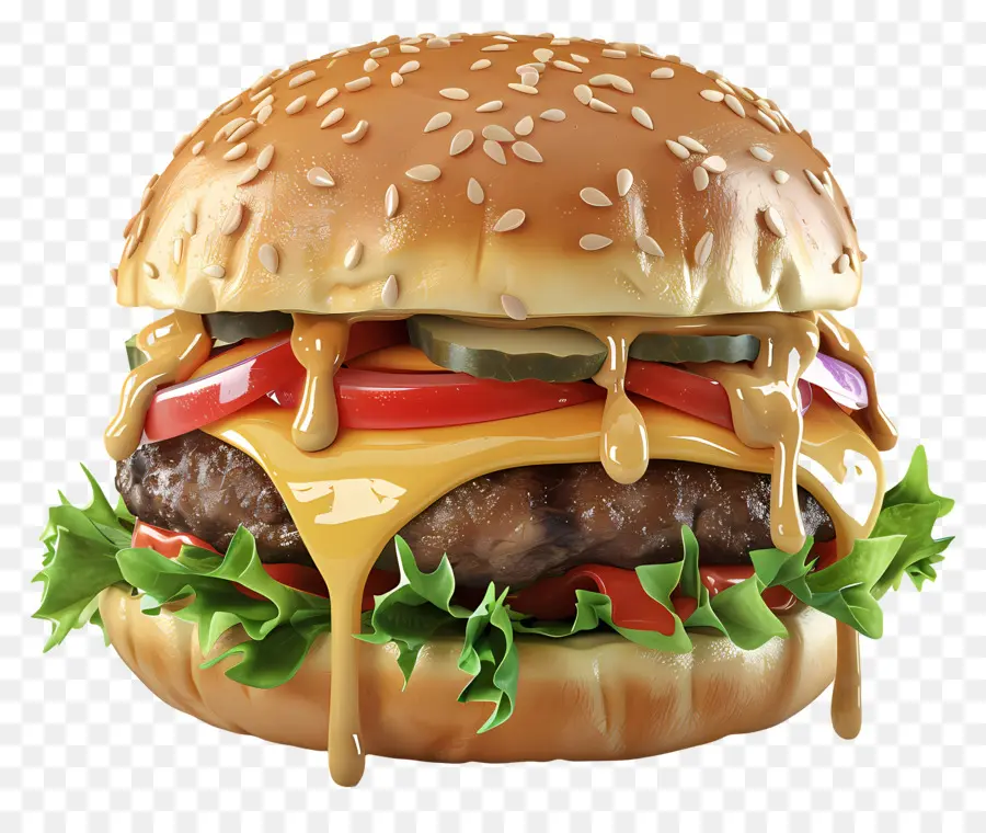 Cheeseburger，Marul PNG