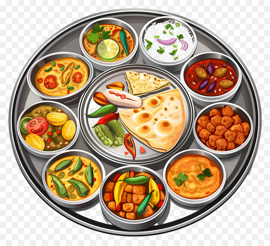 Hint Thali Tabağı，Thali PNG