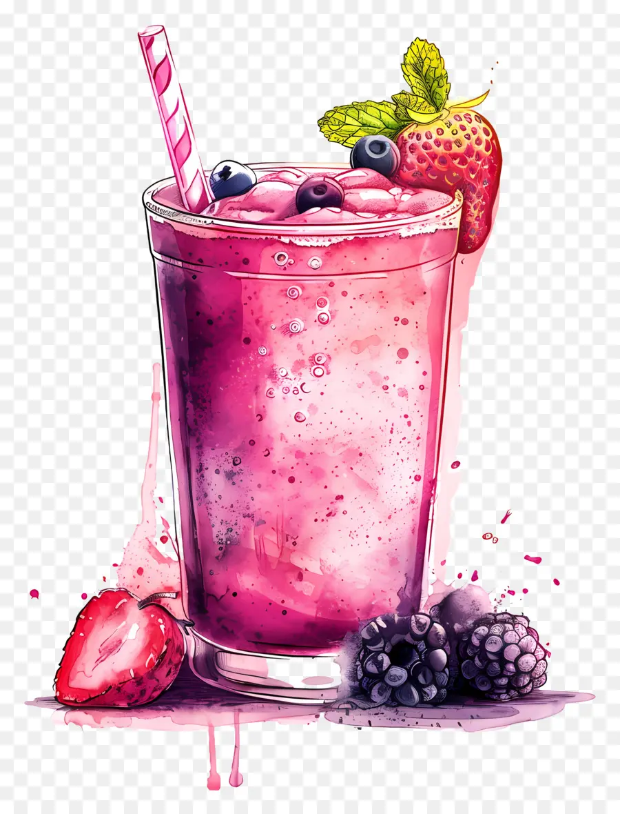 Güler Yüzlü，Meyveli Smoothie PNG