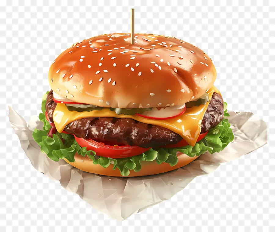 Cheeseburger，Hamburger PNG