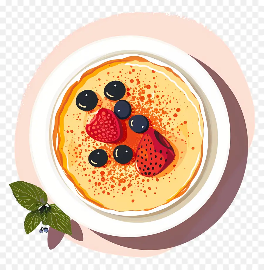 Creme Brulee，Çilek Ile Gözleme PNG