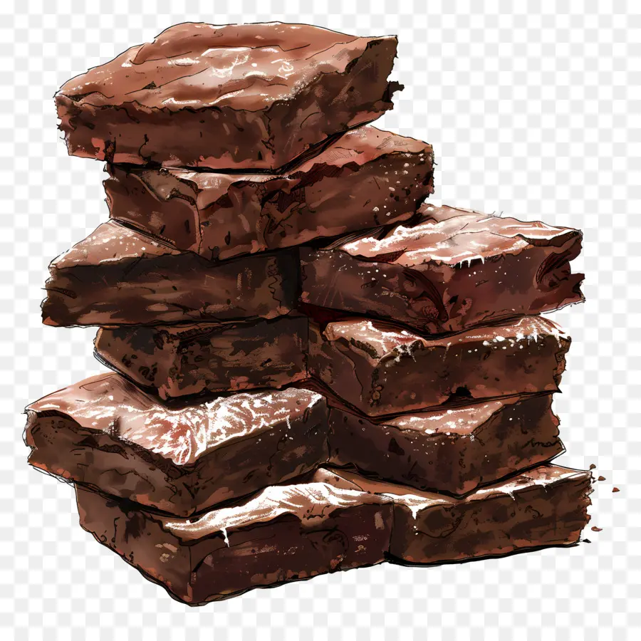 Brownie Yığını，çikolata PNG