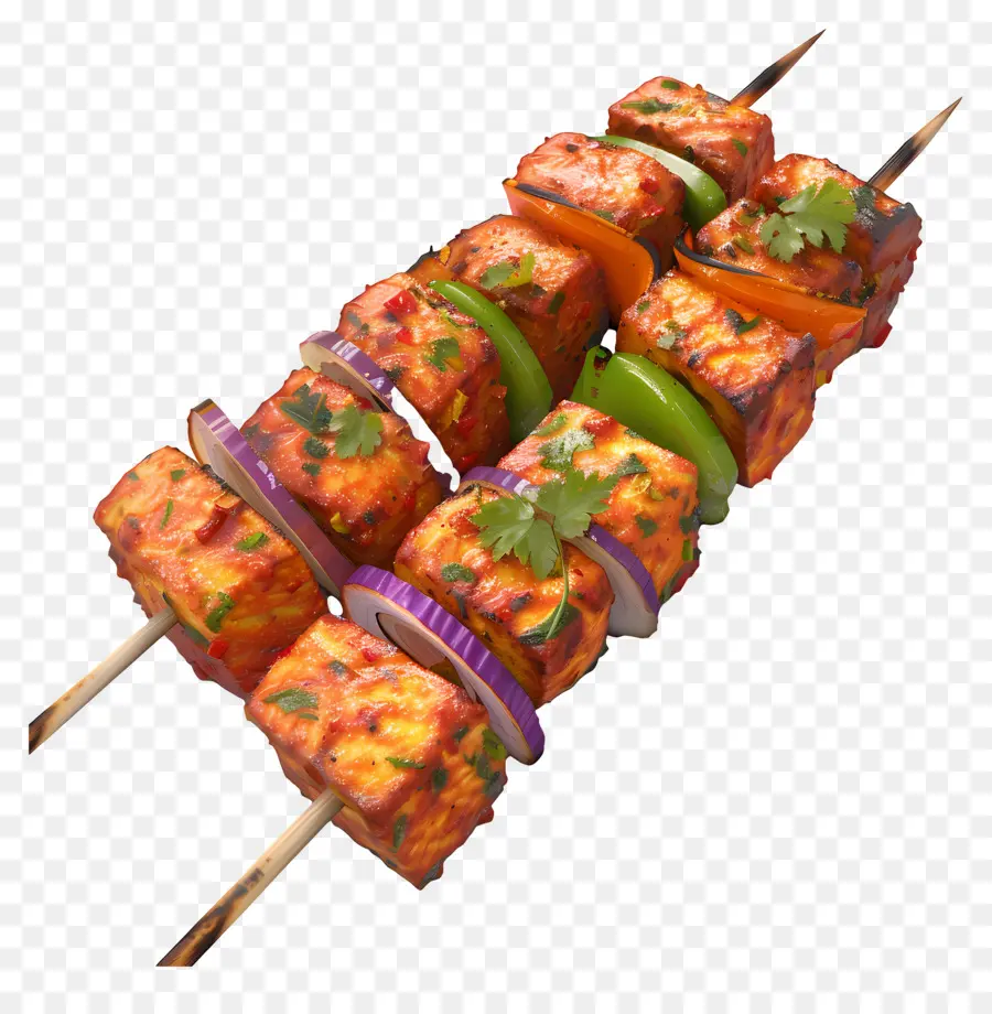 Paneer Tikka，Izgara Şiş PNG