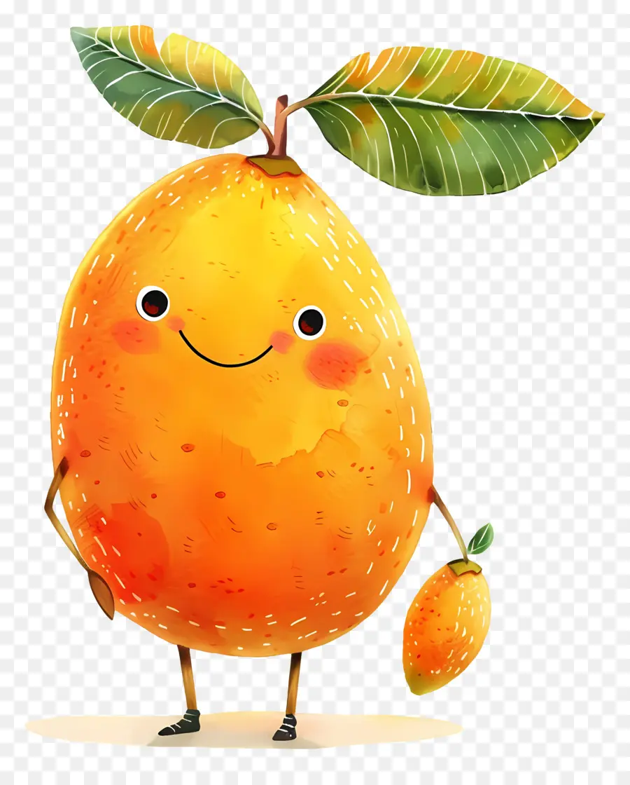 Karikatürize Et Mango，Portakal Meyvesi PNG