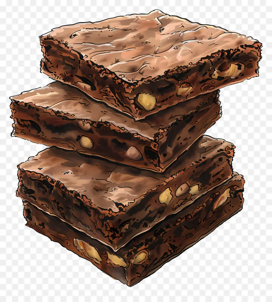 Brownie Yığını，Fındıklı Brownie PNG