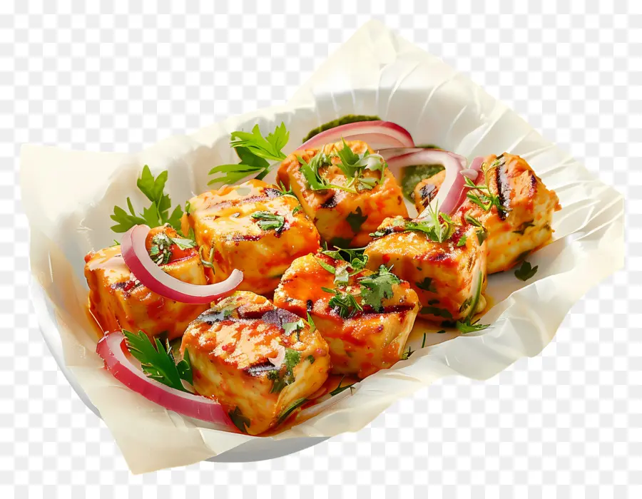 Paneer Tikka，Hint Mutfağı PNG