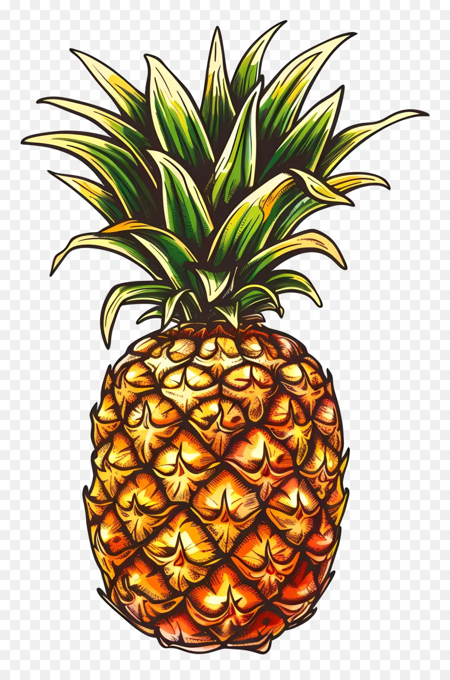 Karikatür Ananas，Ananas PNG