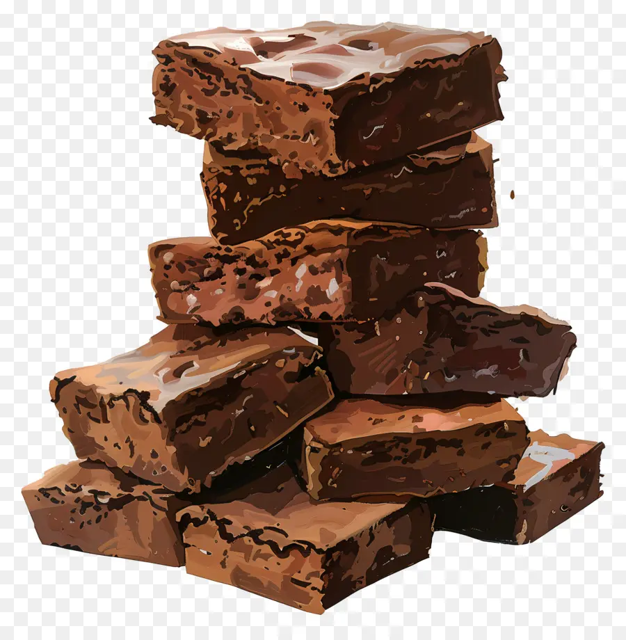 Brownie Yığını，Fındıklı Brownie PNG