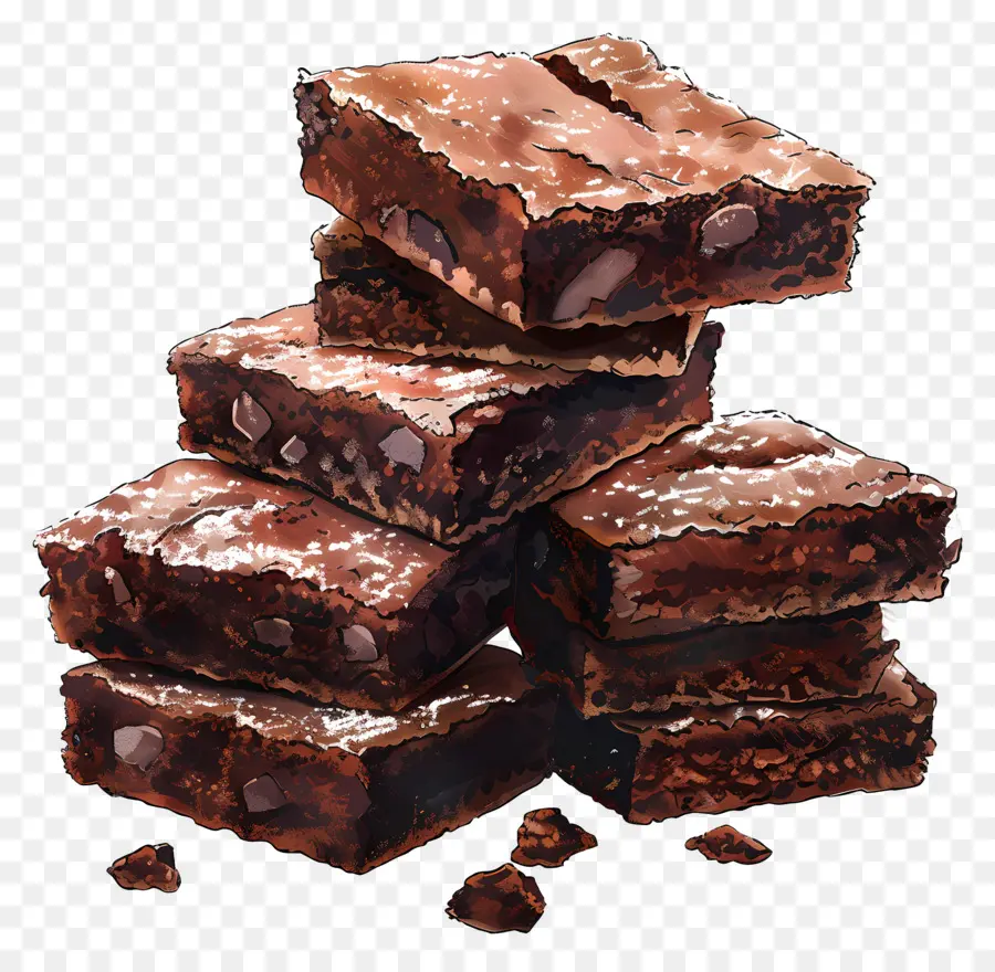 Brownie Yığını，Fındıklı Brownie PNG