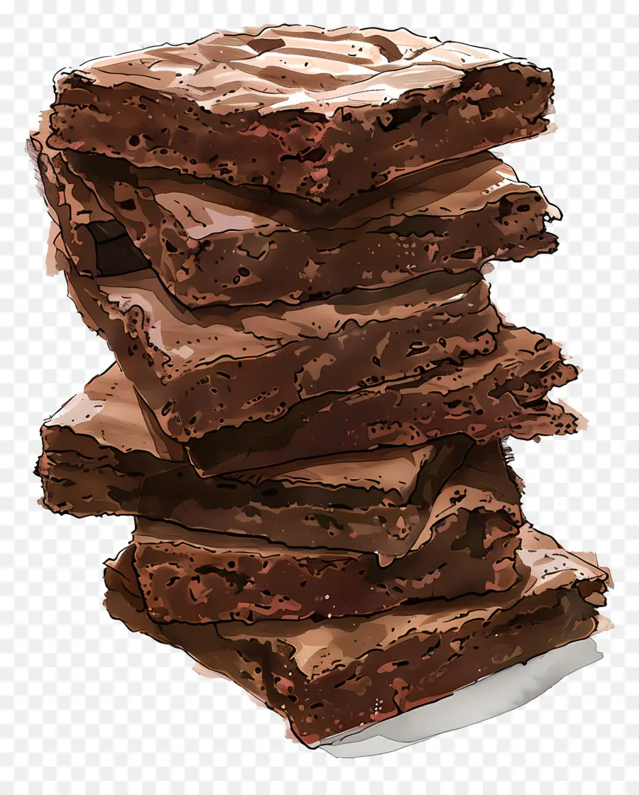 Brownie Yığını，Çikolatalı Kek PNG