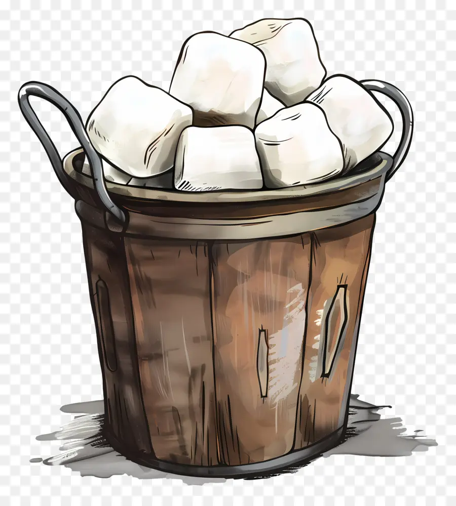 Kovada Hatmi，Bir Kova Marshmallow PNG