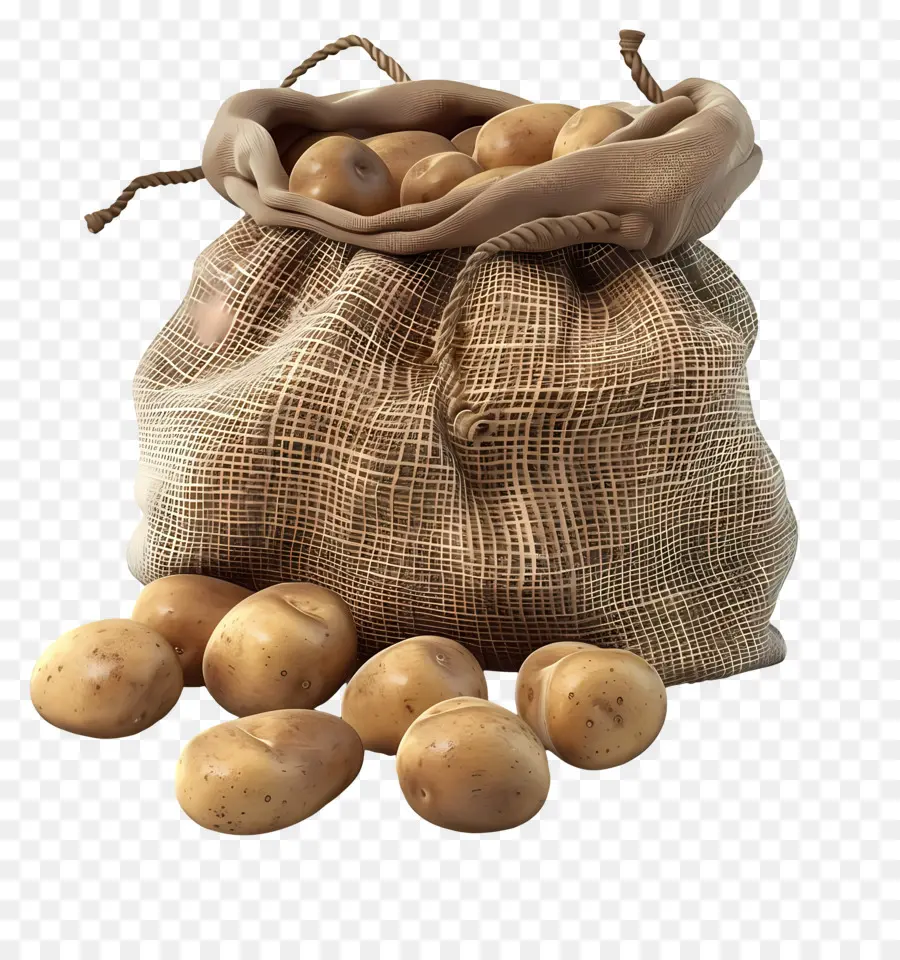 çuval Bezindeki Patatesler，Patates PNG