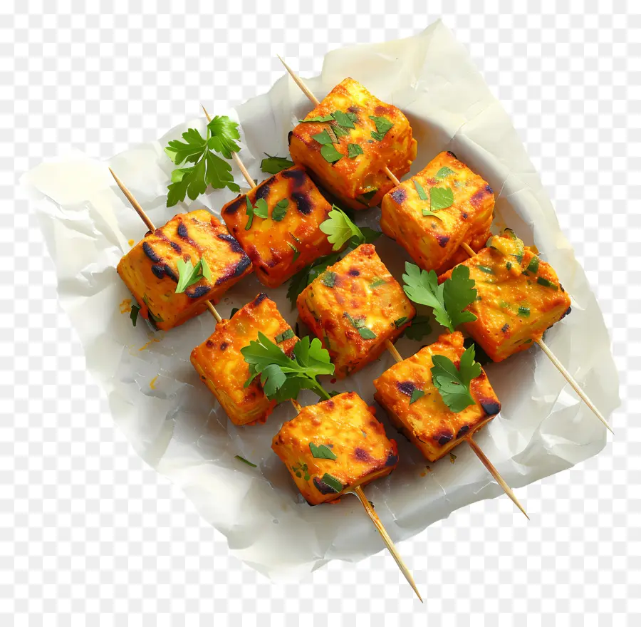 Paneer Tikka，Izgara Şiş PNG