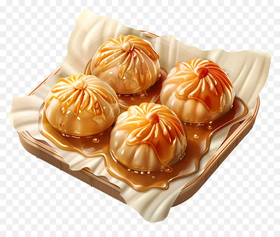 Baozi，Karamelli Köfte PNG