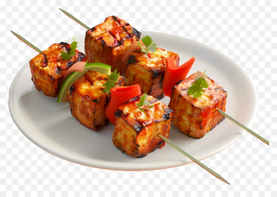 Paneer Tikka，Izgara Şiş PNG