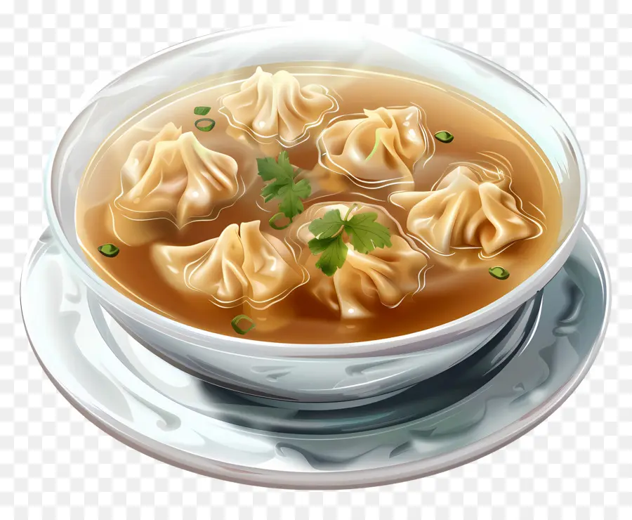 Wonton çorbası，Çorba Kasesi PNG