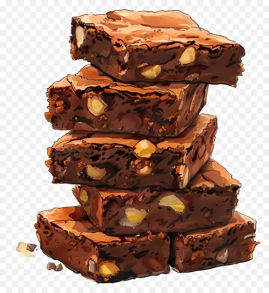 Brownie Yığını，Fındıklı Brownie PNG