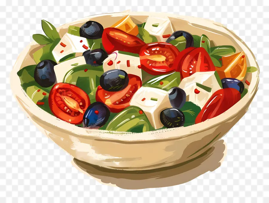 Yunan Salatası，Salata Kasesi PNG