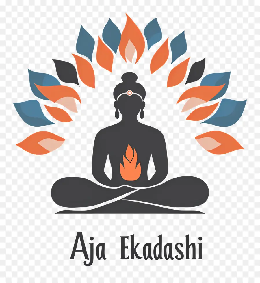 Aja Ekadashi，Meditasyon Yapan Şekil PNG