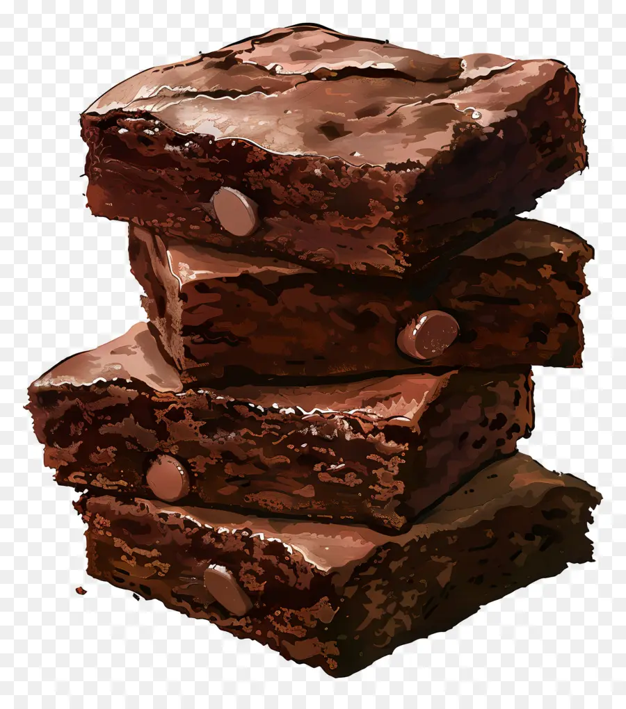 Brownie Yığını，Fındıklı Brownie PNG