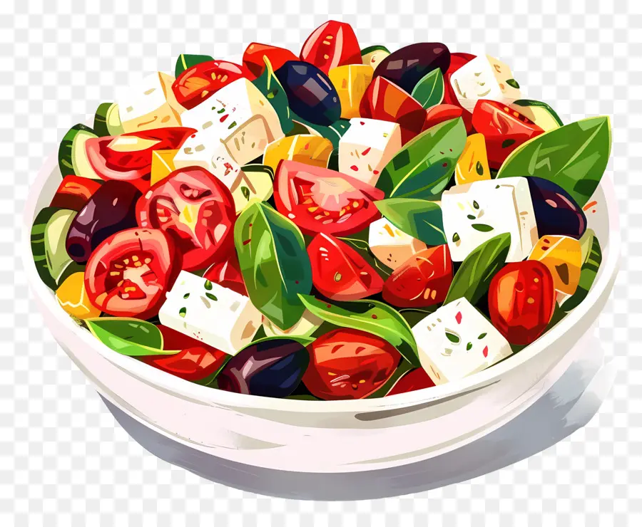 Yunan Salatası，Salata Kasesi PNG