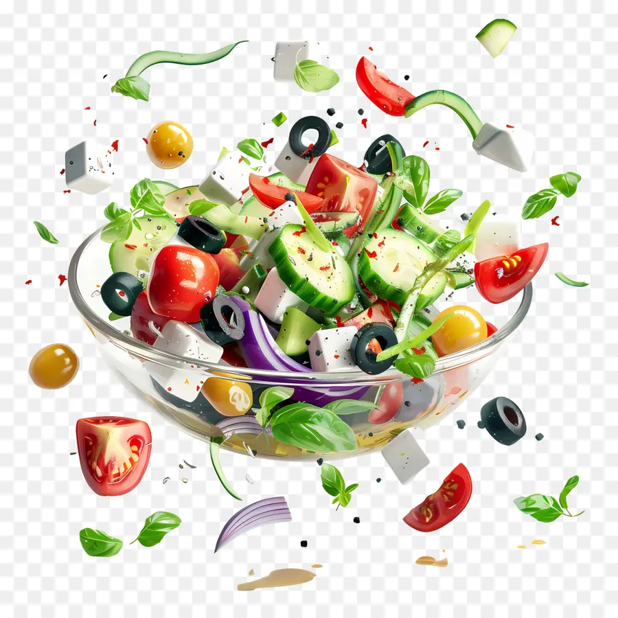 Yunan Salatası，Salata Kasesi PNG