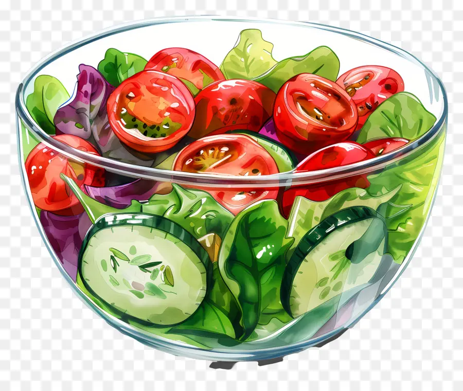 Bir Kase Salata，Renkli Salata PNG