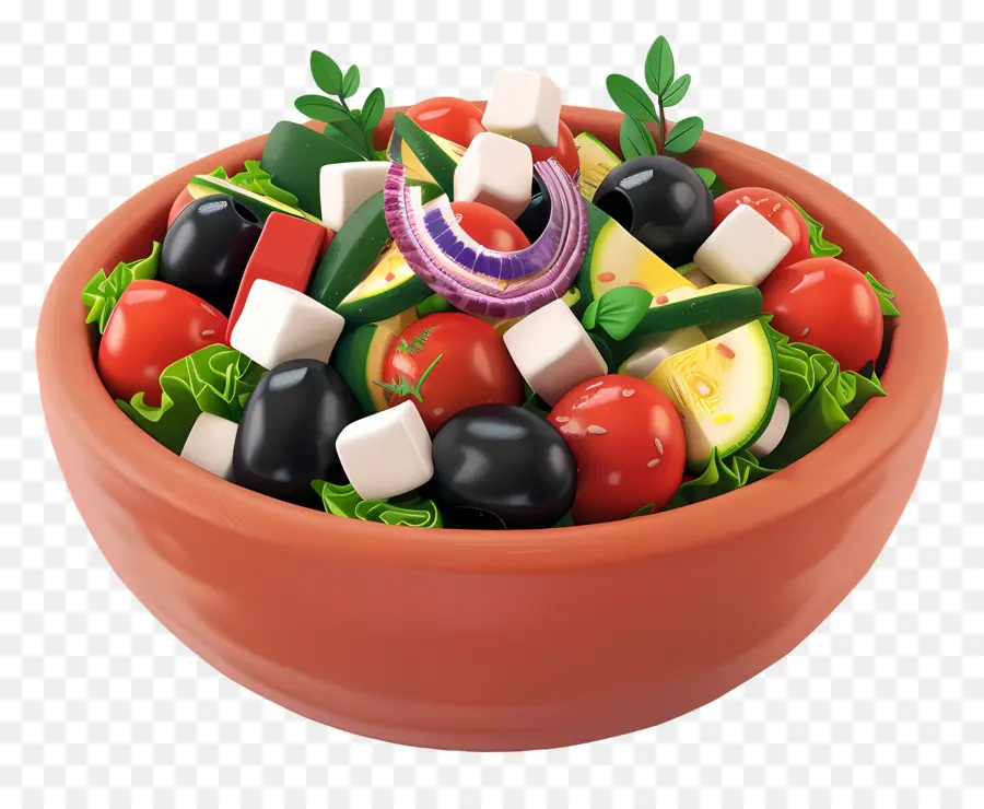 Yunan Salatası，Salata Kasesi PNG