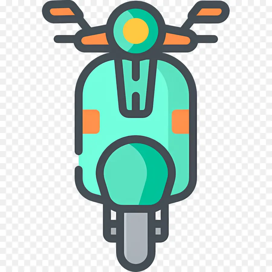 Vintage Motosiklet，Yeşil Scooter PNG