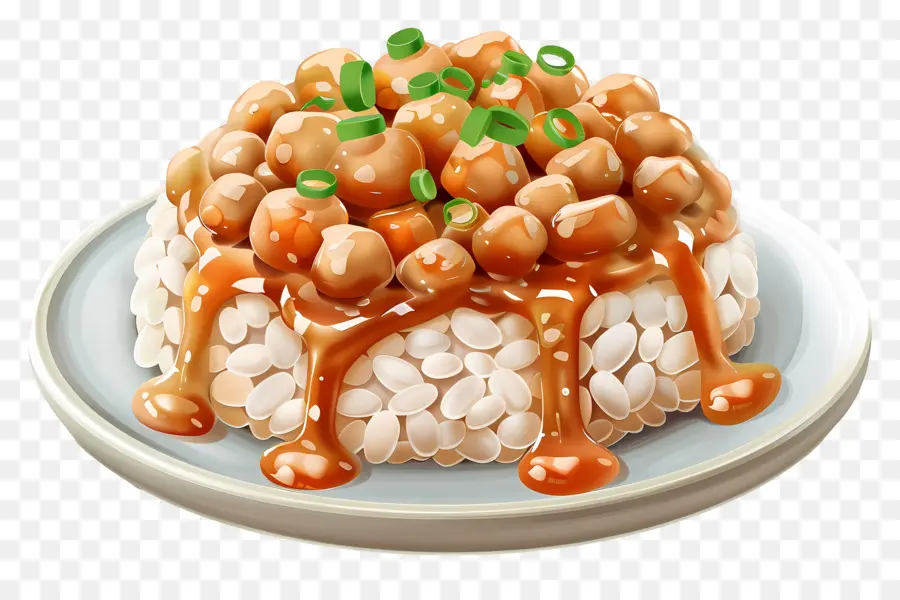 Natto，Pirinç Yemeği PNG