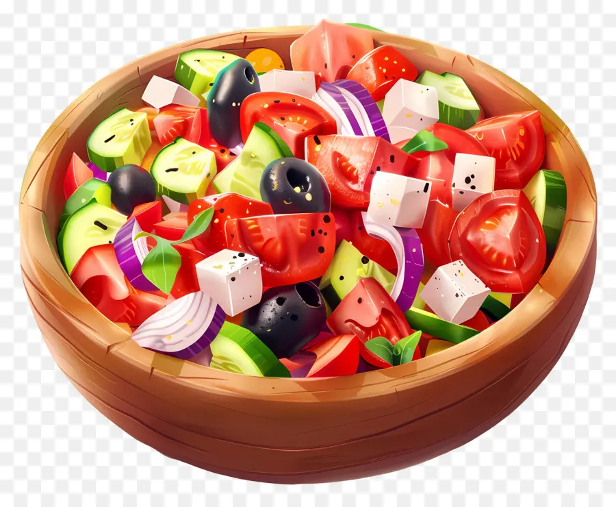 Yunan Salatası，Bir Kase Salata PNG