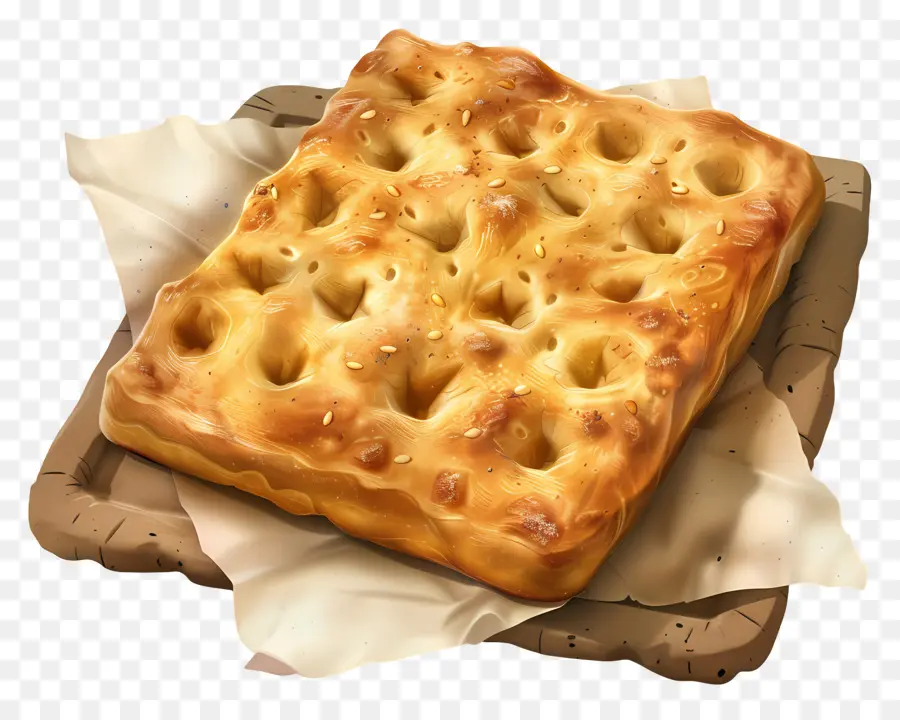 Focaccia Ekmeği，Altın Focaccia Ekmeği PNG