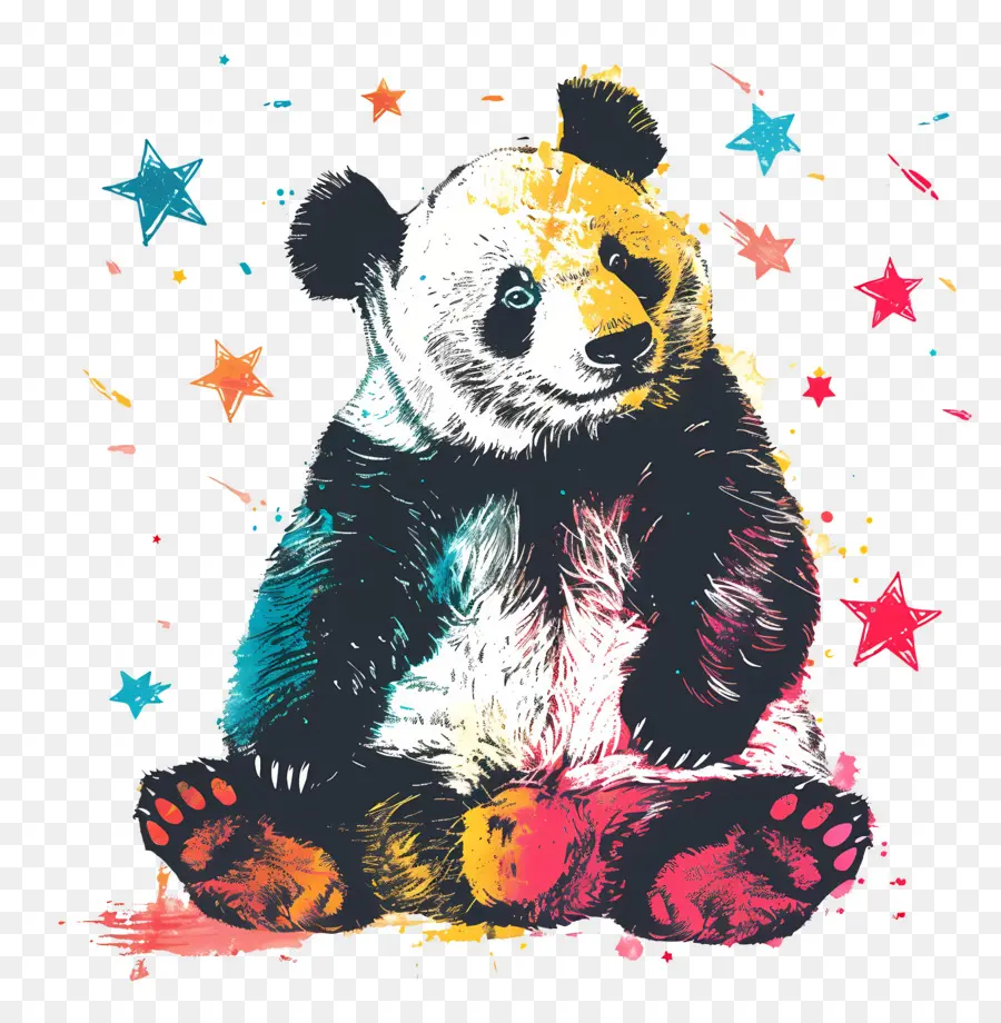 Panda，Renkli Panda PNG